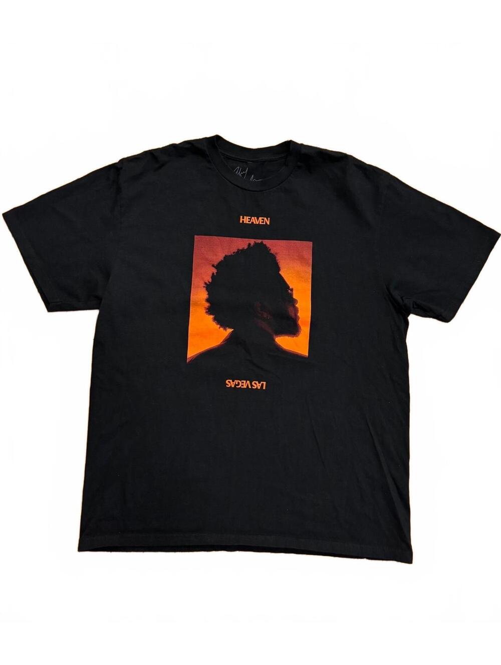 The Weeknd Heaven Las Vegas Graphic T-Shirt Black Size XL Cotton